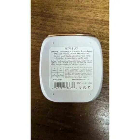 Flower Beauty By Drew Barrymore Petal Play Shadow Quad Berry-More (New) - Picture 4 of 7